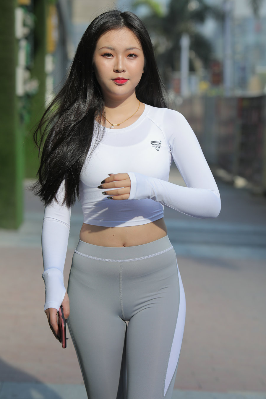 图片[1]-灰色瑜伽裤女孩 J0907 468P2V-6.31GB-如玉图库