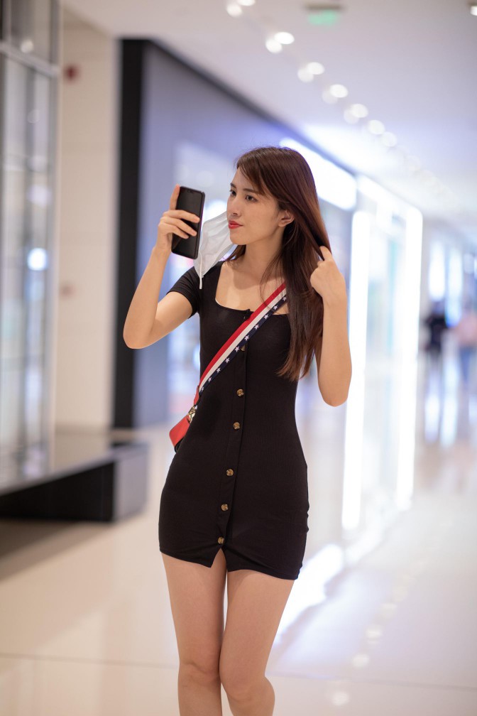 图片[3]-逛商场的黑色包臀裙美丽女孩【385P】00050-如玉图库