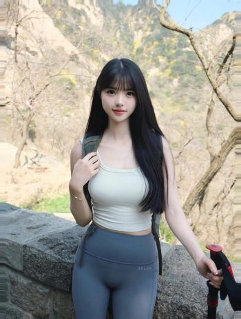 图片[9]-爱爬山的瑜伽裤MM，太甜美了！~-如玉图库