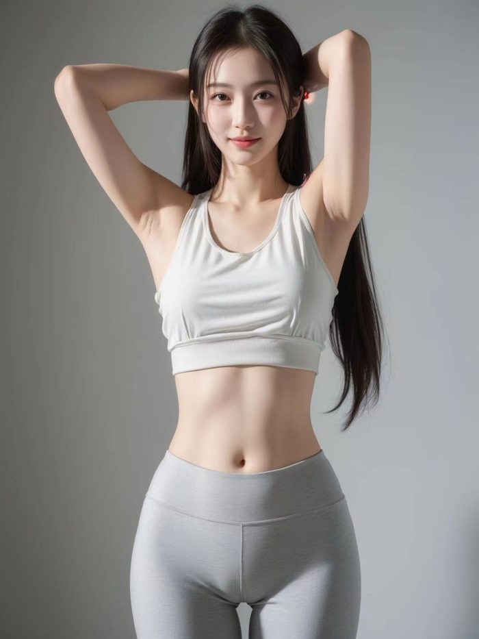 AI瑜伽裤清纯妹子系列图-如玉图库