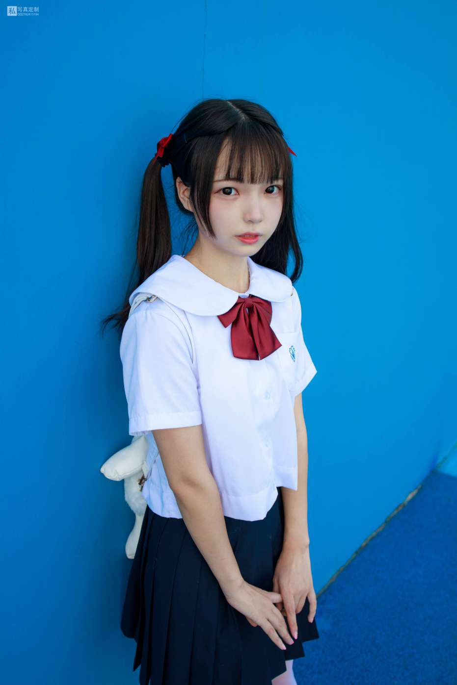 图片[2]-眼神好清澈的双马尾白丝女孩【75P】20019-如玉图库