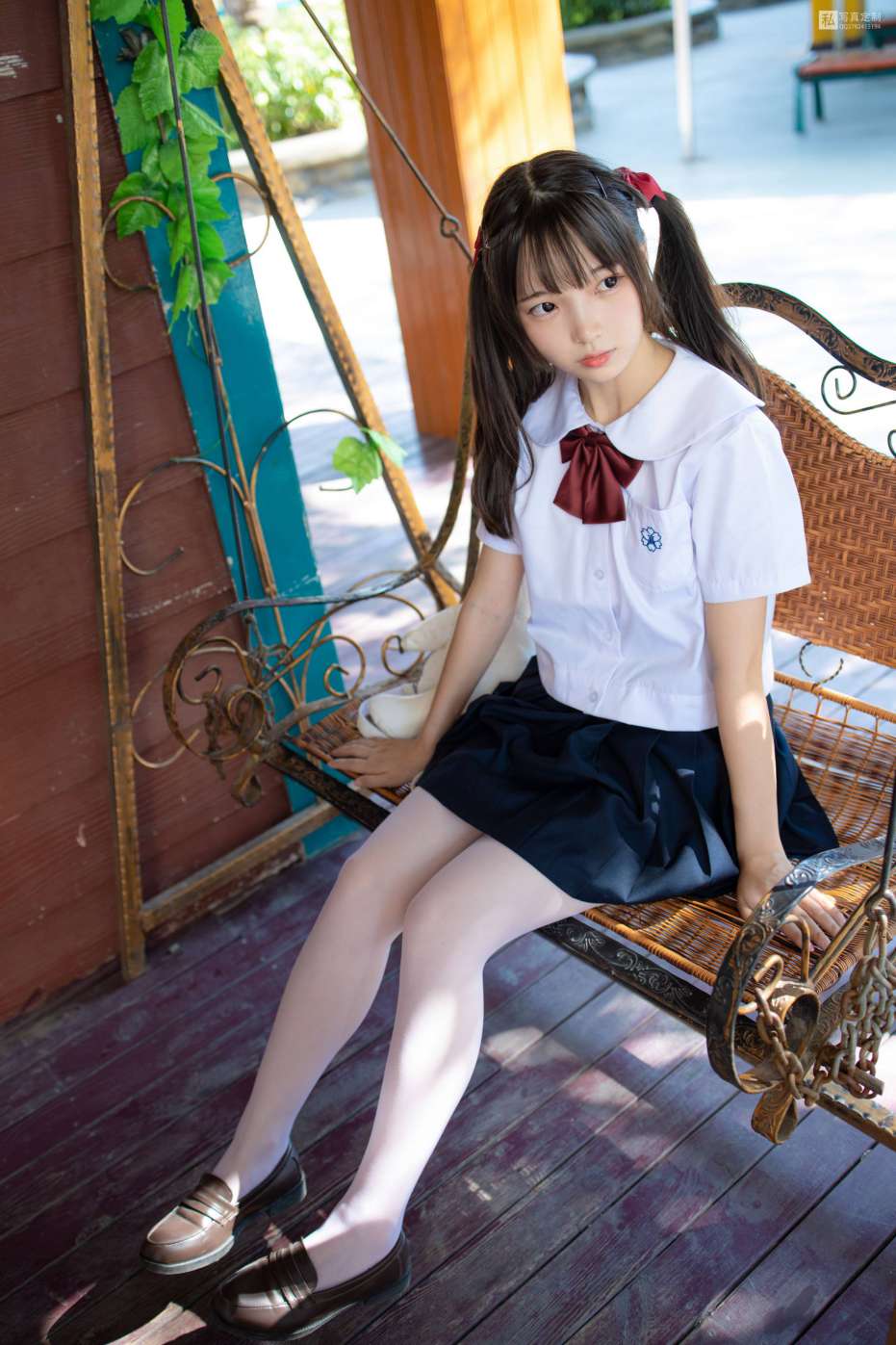 图片[3]-眼神好清澈的双马尾白丝女孩【75P】20019-如玉图库