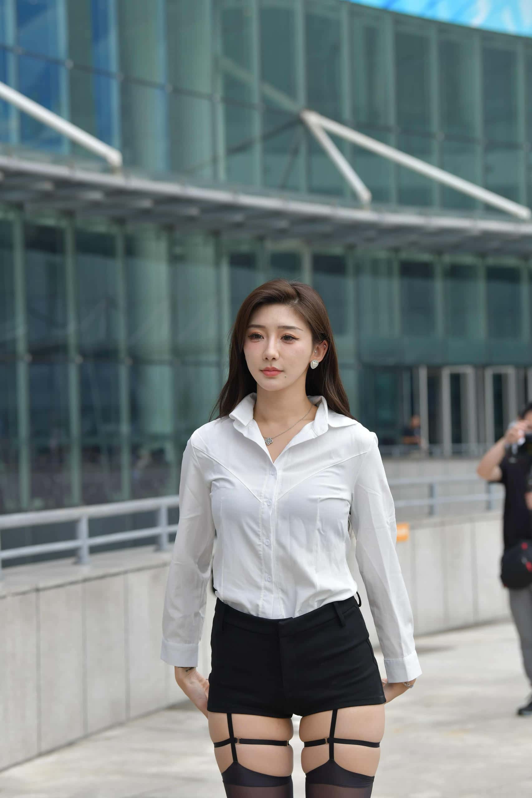 图片[3]-P0016  衬衫短裤黑白搭配【128P】-如玉图库