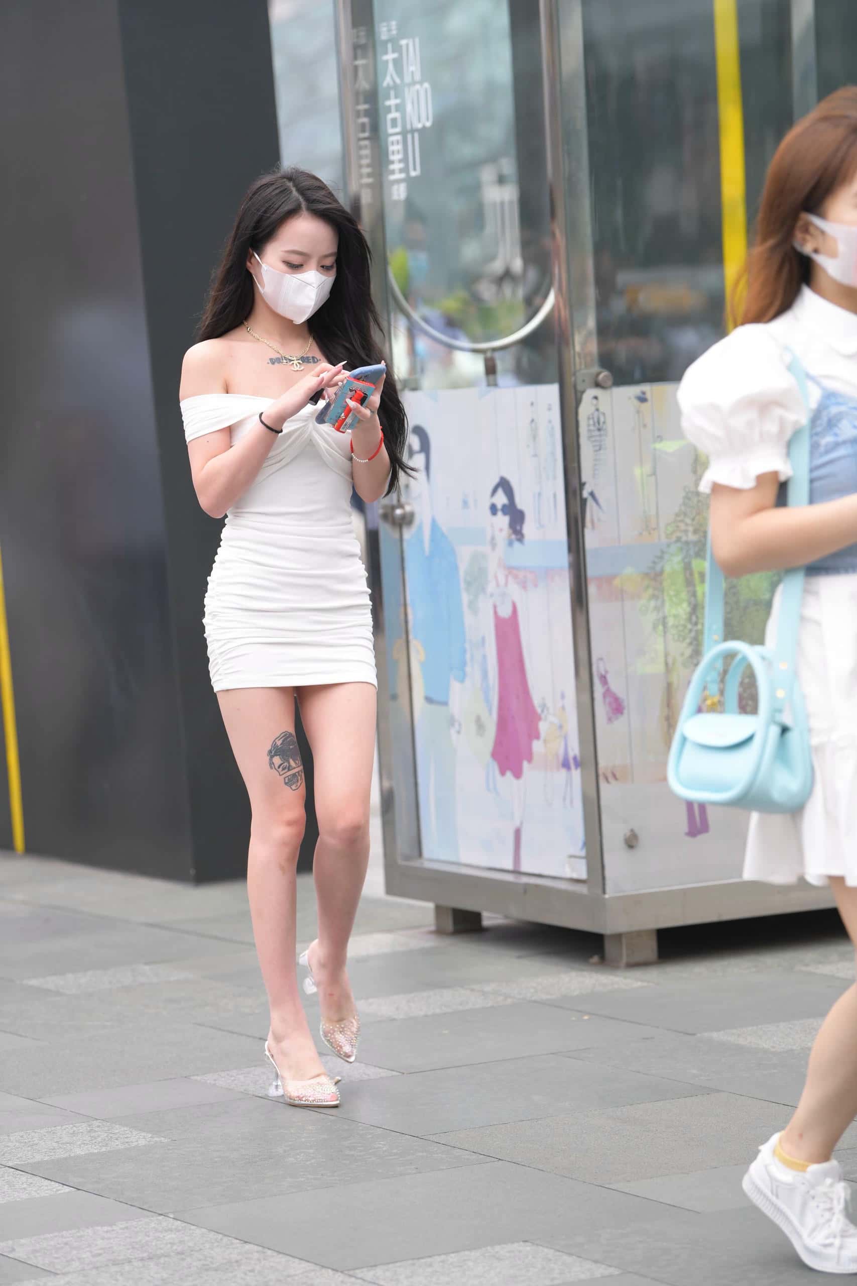 图片[2]-P4165 白色修身裙【116P1V】-如玉图库